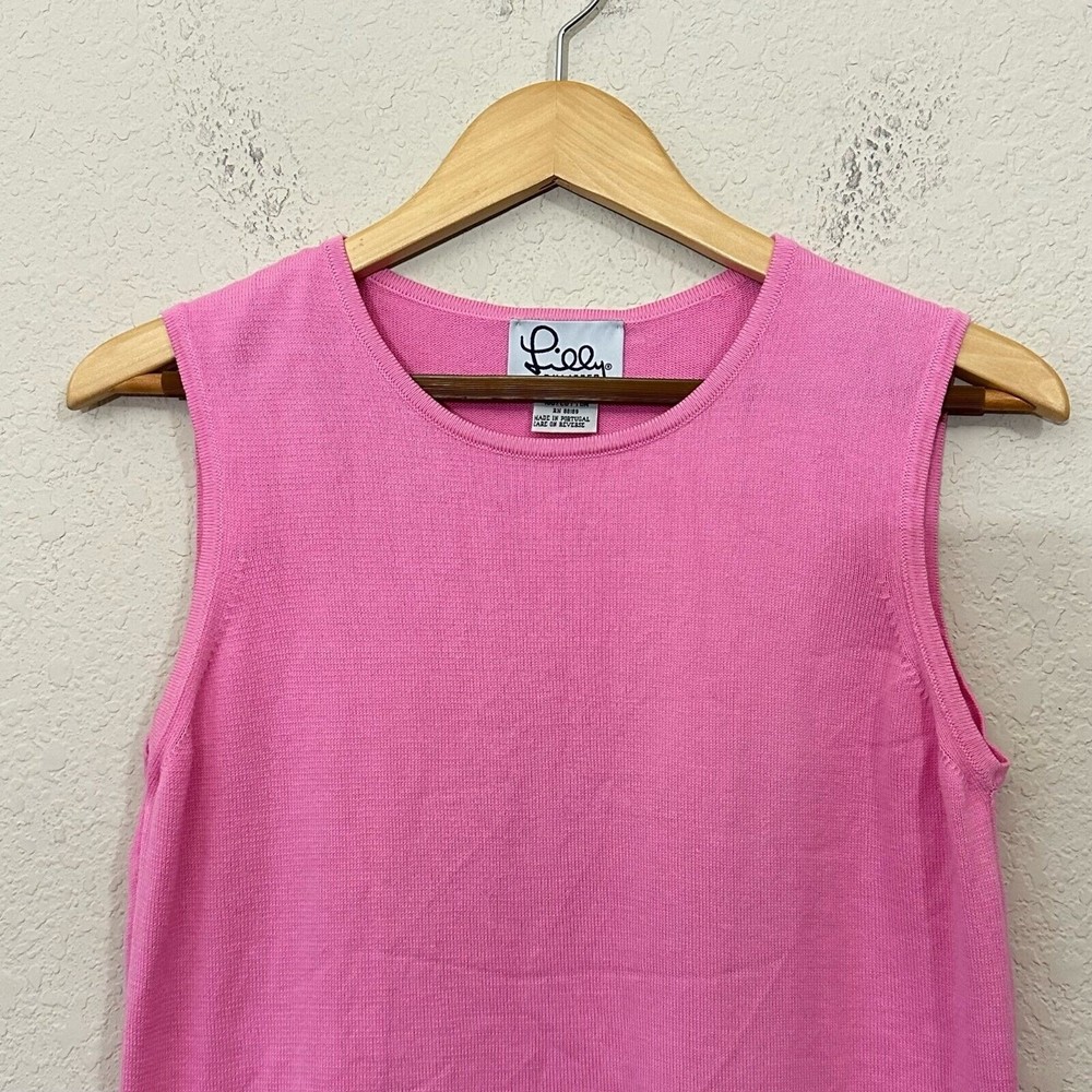 Vintage LILLY PULITZER Pink Knit Sweater Vest - Picture 2 of 5